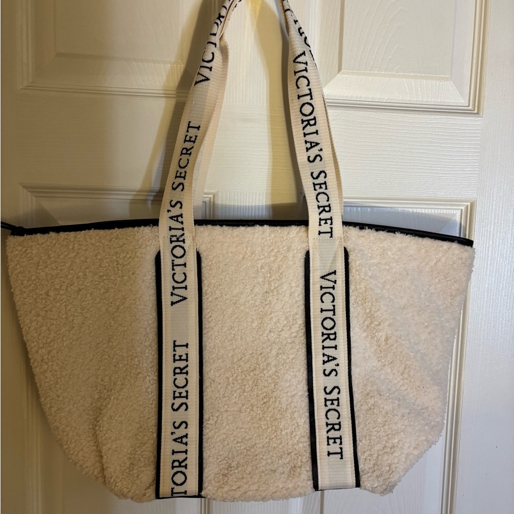 Victoria's Secret Cream and Black Tote